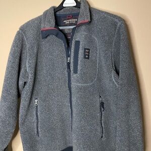 Abercrombie And Fitch Gray Fleece Long Sleeve Full Zip Front Jacket Men's Large 